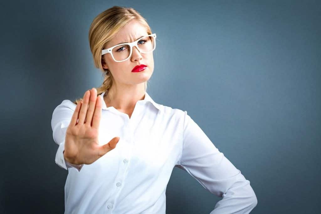 Business Woman Hand Stop | Taxwise Australia | 08 6216 4309