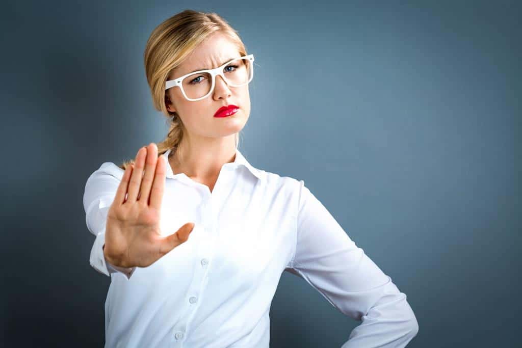 Business Woman Hand Stop | Taxwise Australia | 08 6216 4309