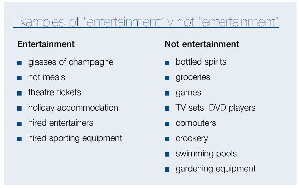 Entertainment | Taxwise Australia | 08 6216 4309