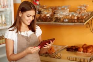 Bakery Woman Apron Tablet | Taxwise Australia | 08 6216 4309